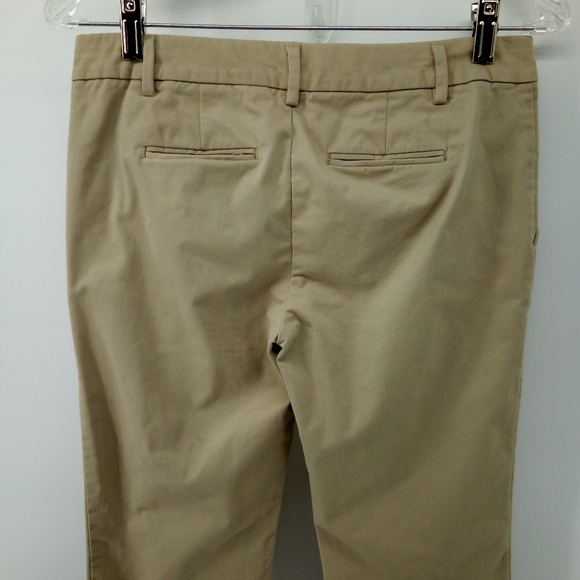 GAP Khakis Perfect Khaki Cotton Blend in Baked Sand 0P Petite Trousers Pants - Picture 10 of 11